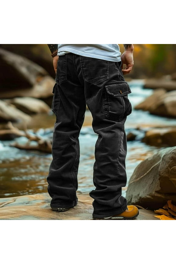 Men's Joggers with Elastic Waist, Lightweight Sweatpants for Casual Wear, Lounge, Sports, and Outdoor Activities - Comfortable Polyester Pants