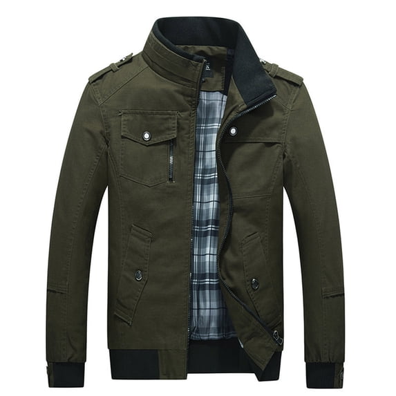Pejock Men's Lightweight Hooded Jacket, Zip-Front Polyester Casual Jacket with Ribbed Collar, Long Sleeve Side Seam Pockets & Adjustable Cuffs for Everyday Wear