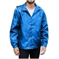 thumbnail image 1 of Pejock Men's Lightweight Hooded Jacket with Zippered Pockets, Adjustable Drawstring Casual Coat for Spring Outdoor Wear, 1 of 6