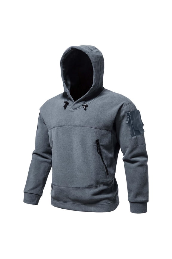 Men's Lightweight Hooded Zip Up Jacket, Casual Long Sleeve Coat with Pockets for Winter Spring, Asian Fit Sizing