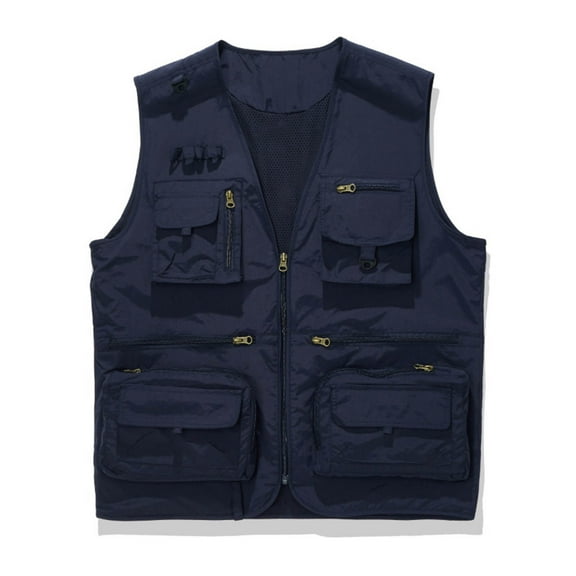 Pejock Men's Lightweight Sleeveless Vest - Multi-Pocket Utility Vest for Outdoor Sports, Casual Daily Wear, Hiking and Travel, Breathable Polyester Jacket, Asian Fit Sizing