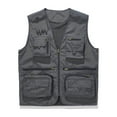 thumbnail image 1 of Pejock Men's Lightweight Sleeveless Vest - Multi-Pocket Utility Vest for Outdoor Sports, Casual Daily Wear, Hiking and Travel, Breathable Polyester Jacket, Asian Fit Sizing, 1 of 4