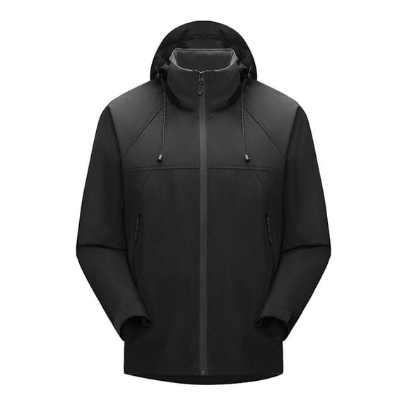 Pejock Men's Lightweight Windbreaker Jacket, Hooded Athletic Coat Long Sleeve Casual Sports Outerwear for Spring Fall Daily Wear, Polyester Soft Shell