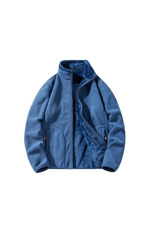 Men's Reversible Jacket Liner Cardigan - Two-Sided Outdoor Design, Soft Polyester Fabric, Full Sleeve for Fall Season, Ideal for Camping, Casual, and Daily Wear