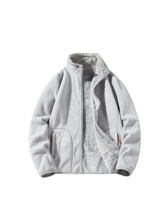 Men's Reversible Jacket Liner Cardigan - Two-Sided Outdoor Design, Soft Polyester Fabric, Full Sleeve for Fall Season, Ideal for Camping, Casual, and Daily Wear