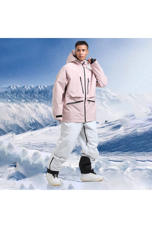 Men's Ski Jacket Winter Snowboard Windproof Thermal Insulated Warm Waterproof Breathable Jacket for Skiing Snowboarding Outdoor Sports