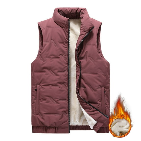 Pejock Men's Sleeveless Fleece Vest Hoodless Waistcoat with Pockets, Casual Winter Wear for Daily Outdoor Activities - Lightweight Comfort
