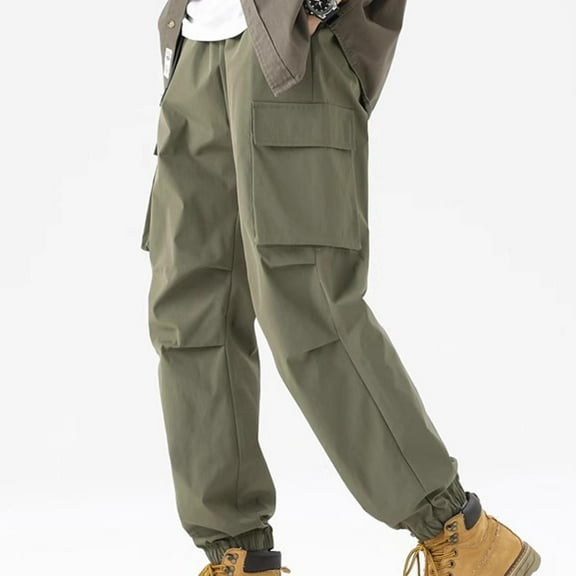 Pejock Men's Straight Leg Sweatpants with Pockets, Casual Lounge Pants Elastic Waist Soft Polyester Blend Comfortable Daily Wear Outdoor Athletic Trousers