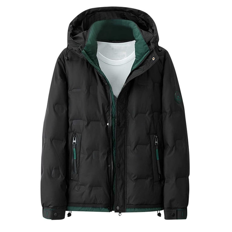 Pejock Men's Thick Winter Jacket, Heavyweight Hooded Parka Coat