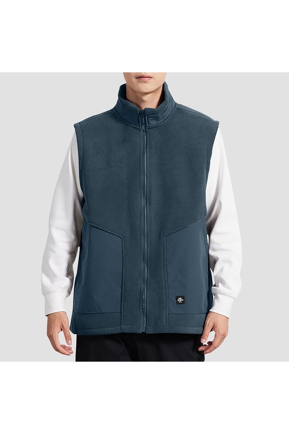 Men's Work Jacket with Stand Collar, Multi Pocket Utility Coat for Outdoor Photography, Hiking, Sports, Lightweight Nylon All-Season Windproof