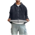 thumbnail image 1 of Pejock Men's Zip Up Hoodie - Fleece Lined Winter Coat with Warm Cardigan Jacket, Long Sleeve Hooded Outwear for Casual Outdoor Wear, 1 of 6