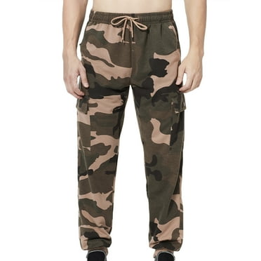 Pejock Fashion Savings Deals! Mens Casual Joggers Comfortable Baggy Sweat Pants Elastic Waist Lounge Pajama Camouflage Yoga Pants with Pocktes