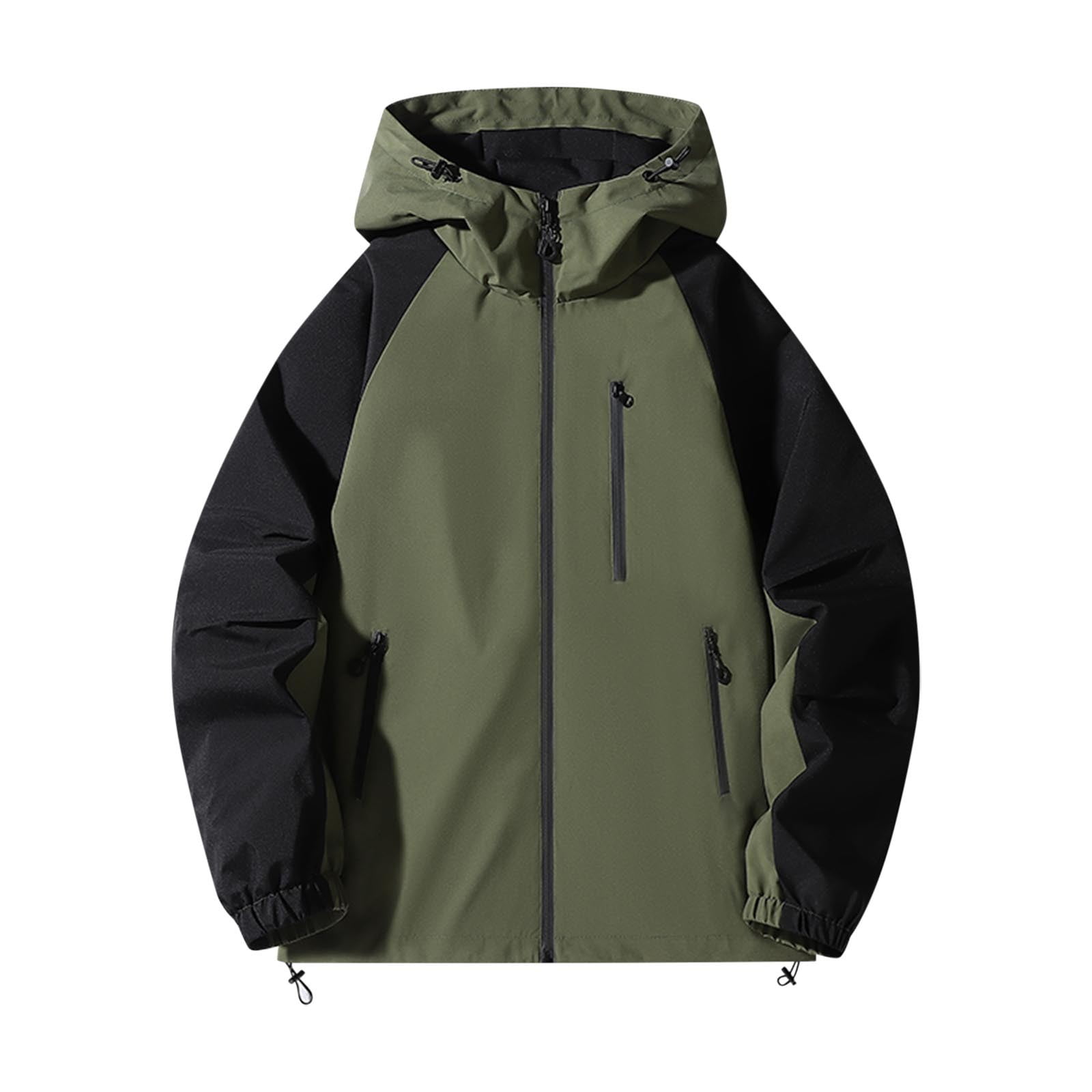 Men's Water Resistant Polar Fleece Lined Hooded Windbreaker