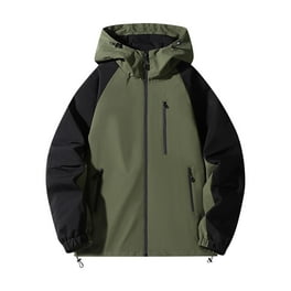Men's Water Resistant Polar Fleece Lined Hooded Windbreaker