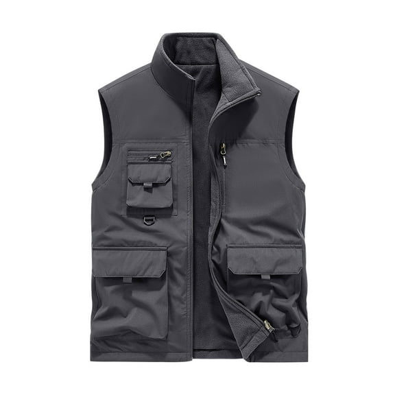Pejock Mens Outdoor Work Fishing Travel Photo Cargo Vest Hiking Waistcoat Jacket with Multi-Pockets