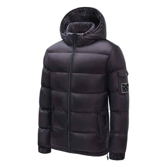 Pejock Mens Packable Lightweight Water-Resistant Puffer Jacket Waterproof Winter Parka Jacket Warm Thicken Ski Coat