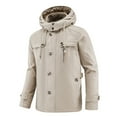 thumbnail image 1 of Pejock Mens Sherpa Hoodie Jacket Fleece Lined Zip Up Warm Hoodies Sweatshirt Winter Zipper Sweater Hooded Coat, 1 of 9