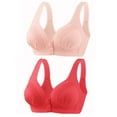 thumbnail image 1 of Pejock Minimizer Bras for Women Plus Size 2Pack Full Cup Nursing Bras Seamless Maternity Bras for Easy Breastfeeding with Extra Bra Extenders Front Open Button Maternity Bras Back Adjustment Bra, 1 of 3