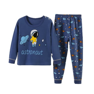 Pejock Pajamas Set for Kids, 2 To 12 Years Old German Velvet Thermal Underwear Set Double-Sided Velvet Plus Velvet Thickened Fall Clothes Long Trousers Home Wear Pajamas