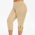thumbnail image 1 of Pejock Plus Size Capris for Women High Waist Leggings Casual Essential Legging Activewear Yoga Pants for Sport Home Gym, 1 of 9