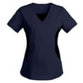 thumbnail image 1 of Pejock Plus Size Tops for Women Pockets Scrub Tops Working Uniform Nursing Uniform Floral Short Sleeve V-neck T-shirts, 1 of 3