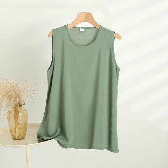 Pejock Tank Tops for Women, Summer Loose Fit Tops, Breathable Crewneck Sleeveless, Casual Oversized Shirts