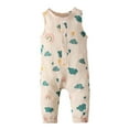 thumbnail image 1 of Pejock Toddler Baby Girls Boys Sleeveless Letter Print Jumpsuit Romper Infant One-Piece Pajamas Coverall Romper Overalls, 6M-4Years, 1 of 6