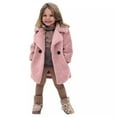 thumbnail image 1 of Pejock Toddler Girls Fleece Jacket, Little Girls Winter Warm Sherpa Coats, Baby Fashion Cute Casual Solid Color Keep Warm Fuzzy Pea Coat Jacket with Pockets for Toddler Girls (12M-5T) Clothing, 1 of 5