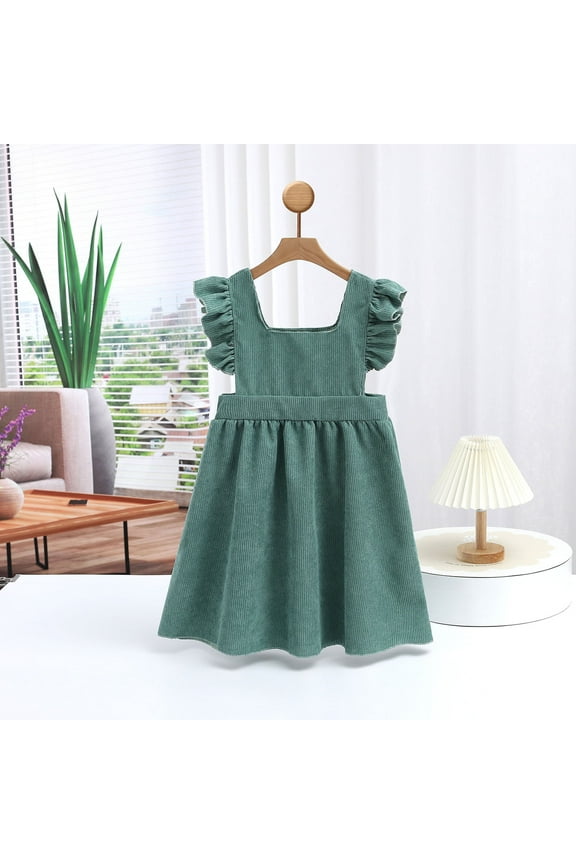 Toddler Girls Princess Dress - Summer Sleeveless Solid Color Cotton Blend for Casual, Party, Ages 2-10 Years