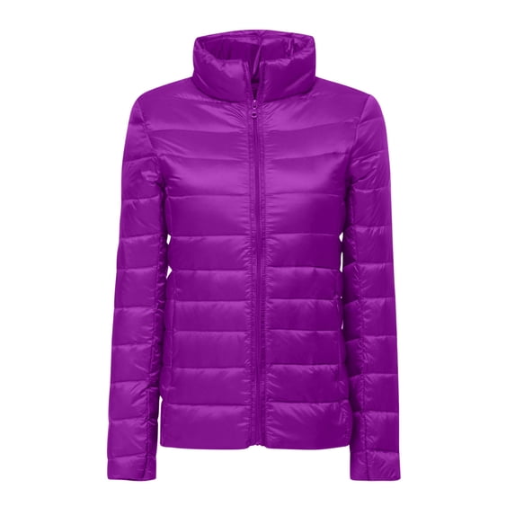 Pejock Women Winter Thicken Puffer Coat Solid Slim Loose Long Sleeve Bomber Short Parkas Jacket Outdoor Waterproof Warm Snow Down Jackets Zip Puffer Jacket Pockets Baggy Short Down Coats Jackets
