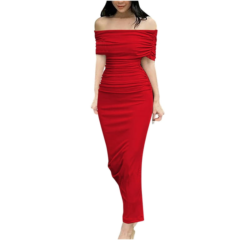 Compre Sexy Strapless Red Party Dress Backless Padded Maxi Dress Split Leg  Gown Sleeveless Bodycon Split Leg Party Dresses barato — frete grátis,  avaliações reais com fotos — Joom