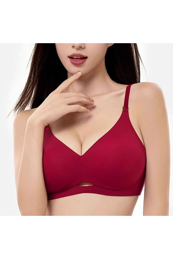 Women's Backless Push Up Bra, U-Back Strapless Seamless Plunge Adhesive Lift for Everyday Wear