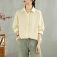 thumbnail image 1 of Pejock Women's Casual Cotton Shirt Short Sleeve Round Neck Tops, Lightweight Summer Blouse for Layering, Comfortable Daily Wear Blouse Shirt, 1 of 7