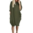 thumbnail image 1 of Pejock Women's Casual Loose Sundress Summer Short-Sleeve T-Shirt Dresses Oversized Women's Loose Tshirts Blouse with Pockets Solid Night Out Beach Midi Dress S-5XL, 1 of 4