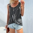 thumbnail image 1 of Pejock Women's Henley Tank Tops, Lightweight Summer Tops with Twist Front, Button Down Sleeveless Blouses, Loose Fit Casual Shirts, Breathable Soft Stretch Fabri, 1 of 6
