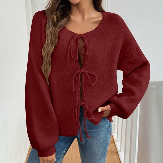 Pejock Women's Lightweight Knitted Cardigan, Long Sleeve Open Front Sweater Coat, Soft Stretch Casual Lounge Jacket for Daily Wear