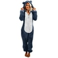 thumbnail image 1 of Pejock Women's Novelty One-Piece Pajamas Valentine's Day Family Christmas Pajamas Hooded Bandage One Piece Long Sleep Romper Pajama Bodysuit Jumpsuit Bodycon One-Piece Flannel Pjs Sleepwear, 1 of 5