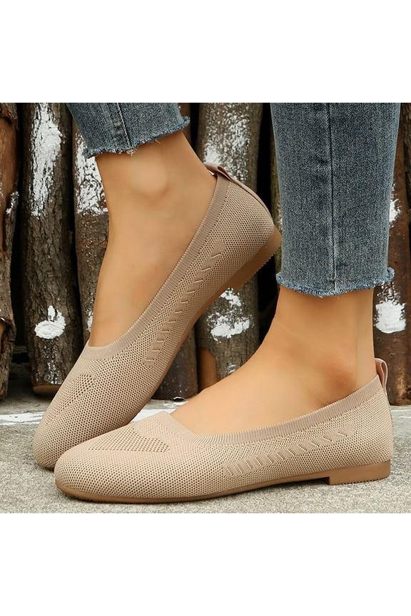 Women's Slip-Ons Sneakers, Womens Loafers, Ladies Fashion Canvas Sneakers, Mesh Surface Casual Shoes Shallow Mouth Easy To Wear Off Flat Shoes Sandals Non Slip Comfortable & Light-Weight Shoes