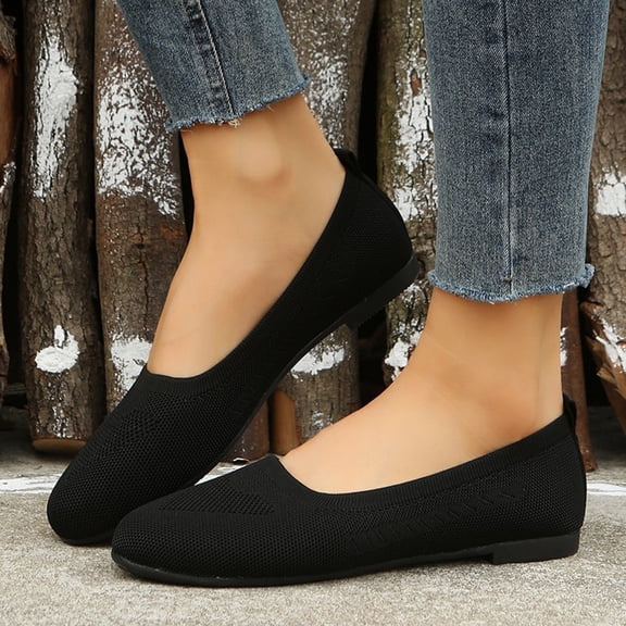 Pejock Women's Slip-Ons Sneakers, Womens Loafers, Ladies Fashion Canvas Sneakers, Mesh Surface Casual Shoes Shallow Mouth Easy To Wear Off Flat Shoes Sandals Non Slip Comfortable & Light-Weight Shoes