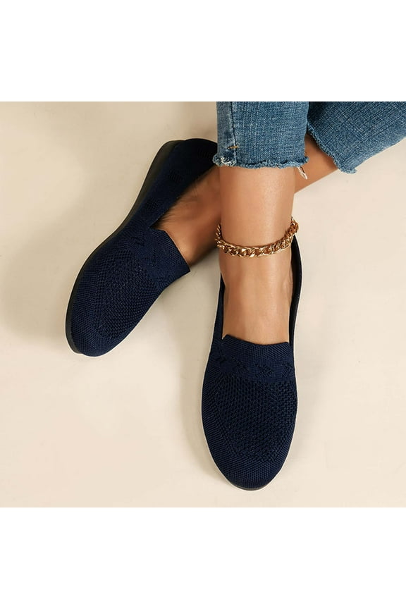 Women's Slip-Ons Sneakers, Womens Loafers, Ladies Fashion Canvas Sneakers, Solid Round-Toe Flats Shoes And Breathable Lightweight Soft Casual Shoes Non Slip Comfortable & Light-Weight Shoes