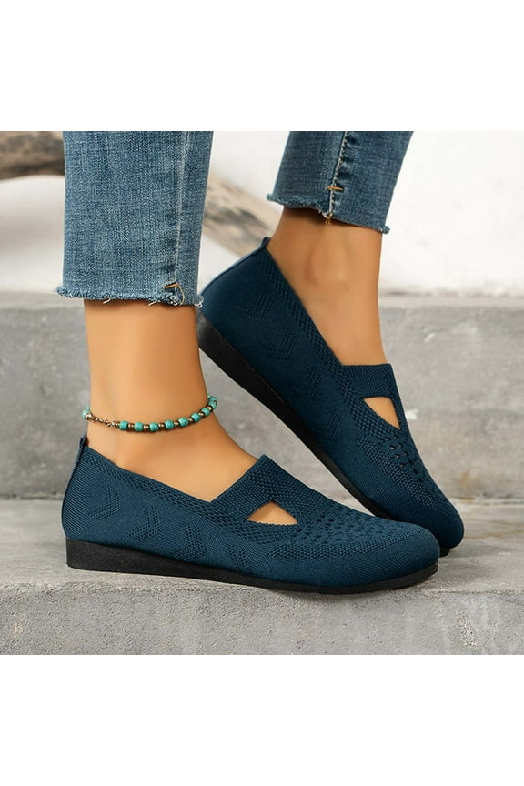Women's Slip-Ons Sneakers, Womens Loafers, Ladies Fashion Canvas Sneakers, Solid Round-Toe Flats Shoes Lightweight Soft Sneakers Casual Shoes Non Slip Comfortable & Light-Weight Shoes