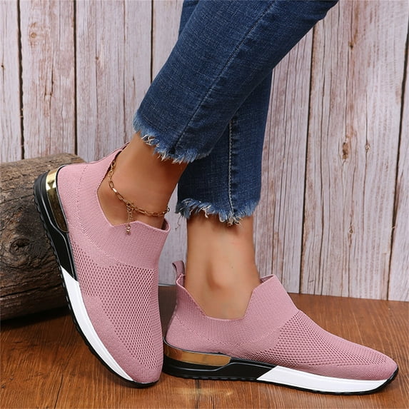 Pejock Women's Slip-Ons Sneakers, Womens Loafers, Ladies Fashion Canvas Sneakers, Summer Stretch Cloth And Breathable Lightweight Soft Casual Sports Shoes Non Slip Comfortable & Light-Weight Shoes