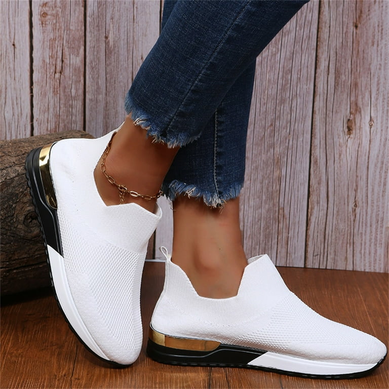 Pejock Women's Slip-Ons Sneakers, Womens Loafers, Ladies Fashion