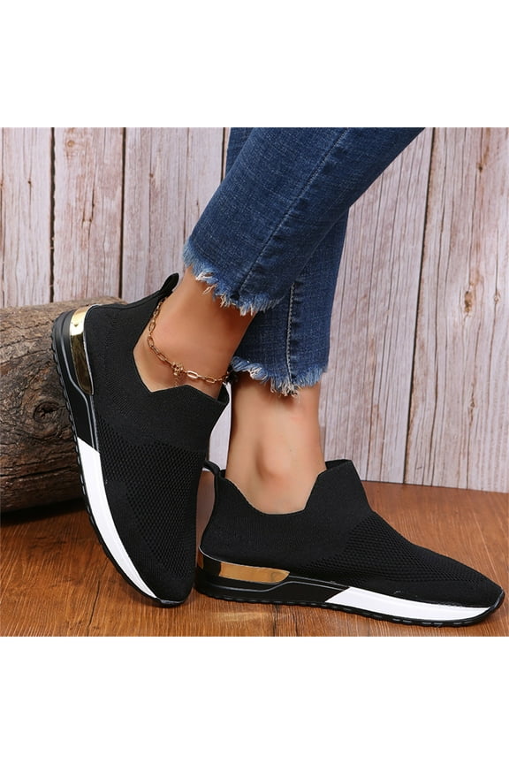 Women's Slip-Ons Sneakers, Womens Loafers, Ladies Fashion Canvas Sneakers, Summer Stretch Cloth And Breathable Lightweight Soft Casual Sports Shoes Non Slip Comfortable & Light-Weight Shoes