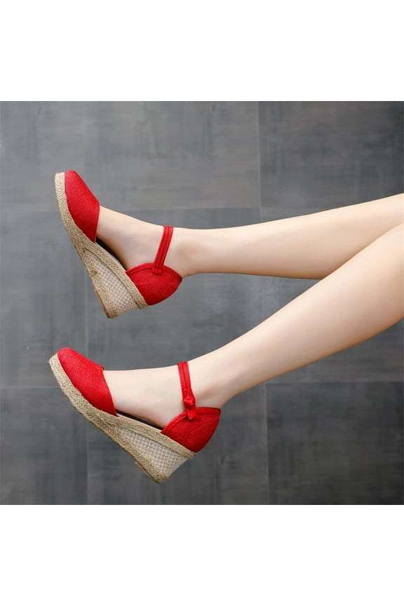 Women's Slip-Ons Sneakers, Womens Loafers, Ladies Fashion Canvas Sneakers, Wedge Sandals Closed Toe Buckle Strap Casual Summer Platforms Non Slip Comfortable & Light-Weight Shoes