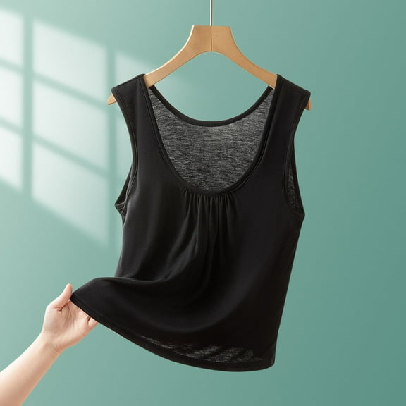 Pejock Women's Summer Tank Tops, Breathable Pleated Sleeveless Tops, Loose Fit Casual Blouse, Flowy Round Neck Shirt, Lightweight & Comfortable, Beach & Streetwear