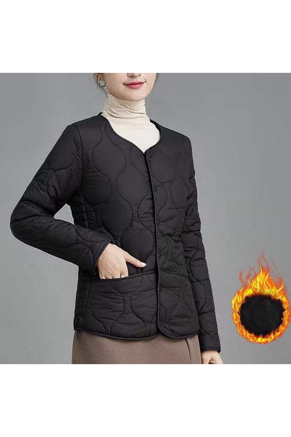 Women's V-Neck Long Sleeve Parka Top, Casual Fall Winter Solid Jacket for Daily Wear, Lightweight Comfortable Pullover Coat for Outdoor Activities