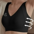 thumbnail image 1 of Pejock Women's V-Neck Sports Bra Medium Support Wirefree, Breathable Sweat-Wicking Seamless Workout Bra for Yoga Gym Fitness, 1 of 9