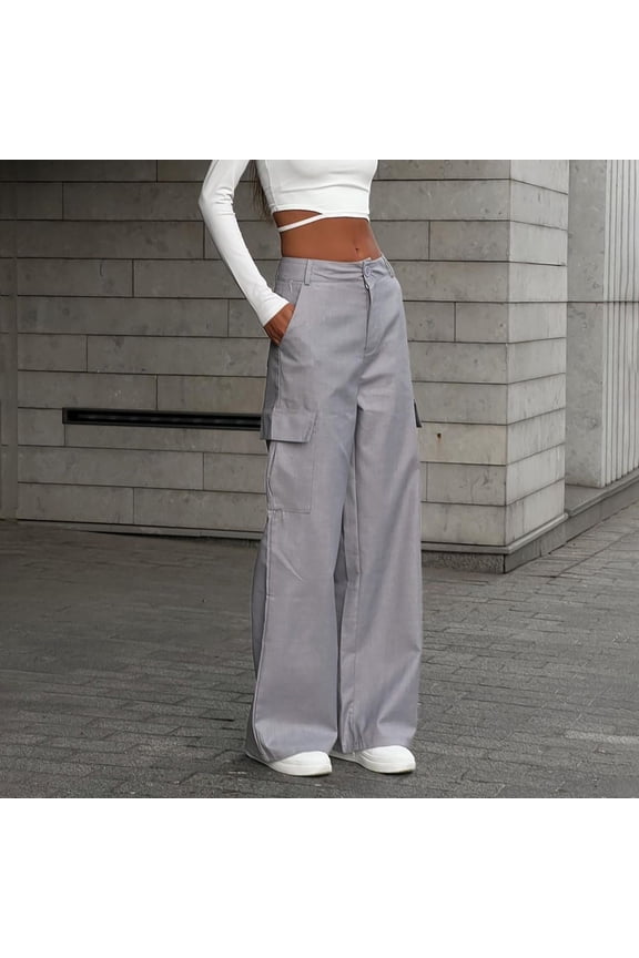 Women's Vintage Star Print Pants Low Rise, Straight Leg Street Style for 90s Retro, Casual & Party Wear