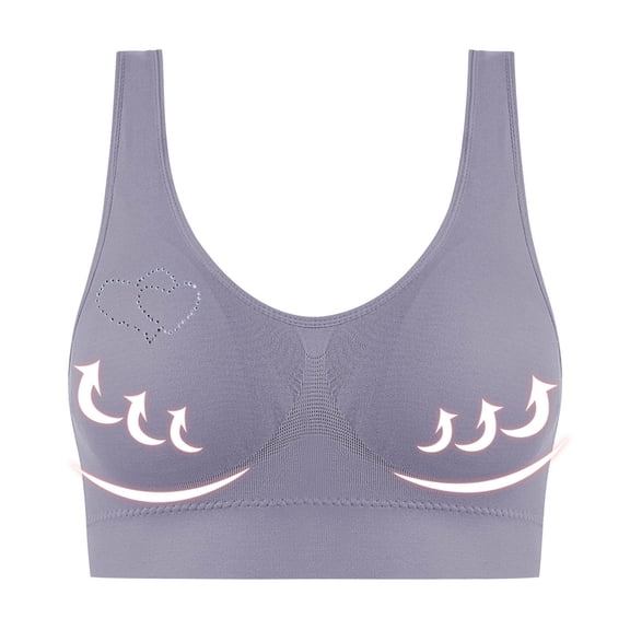 Pejock Women's Wireless Sleep Bra Seamless Nursing Comfort, Removable Padding Breathable U-Back Support for Everyday Wear